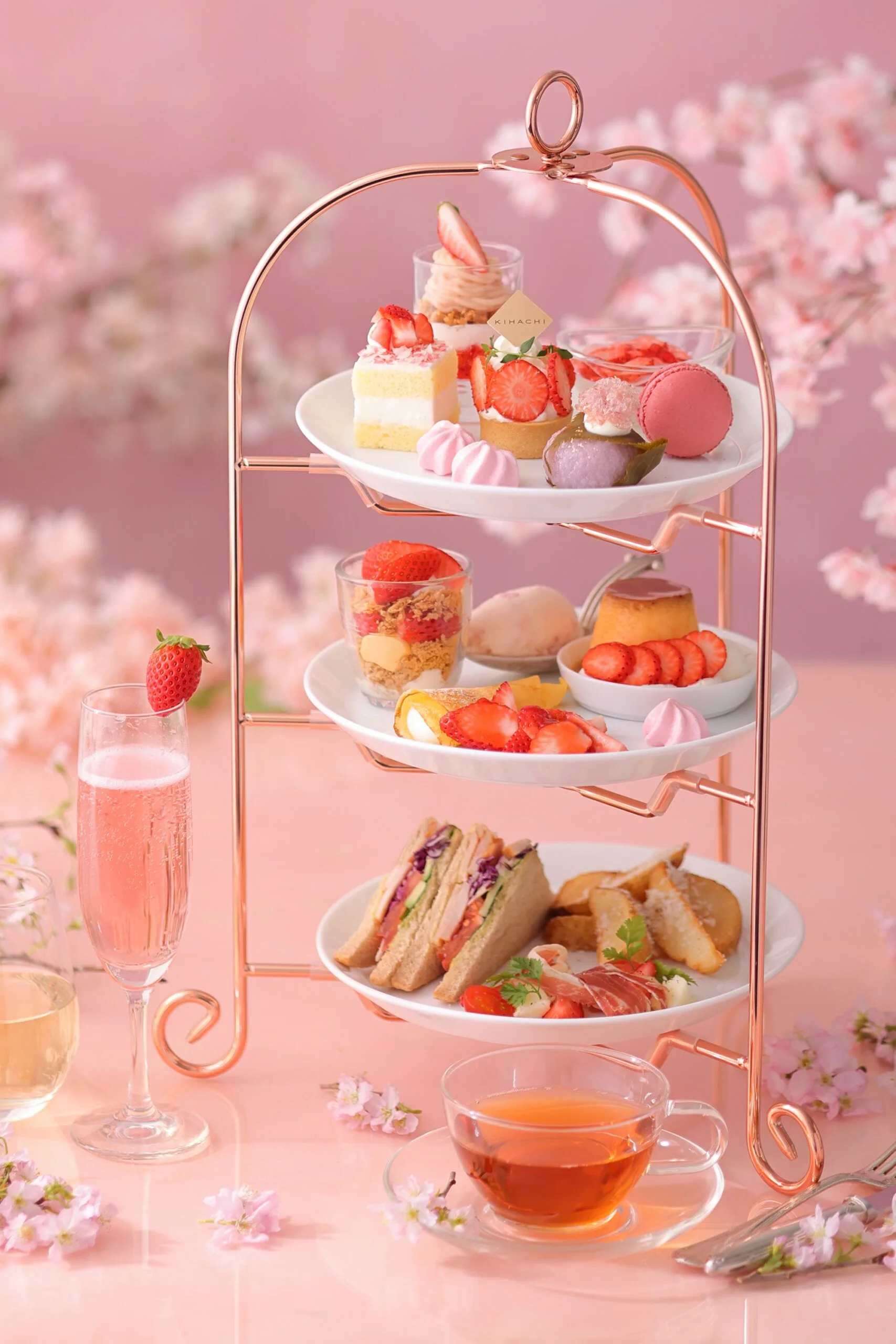 KIHACHI青山本店推出春季限定下午茶「樱花&草莓」插图3 KIHACHI青山本店推出春季限定下午茶「樱花&草莓」插图3